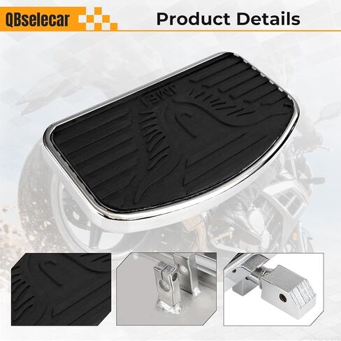 Motorcycle Passenger Foot Pegs Rear Passenger Compatible with Honda Magna VF250 VT250 VF750, Compatible with Yamaha V-STAR DragStar XVS400/600/650/650A, Virago XV125/250/400 1988-2013 in Kuwait