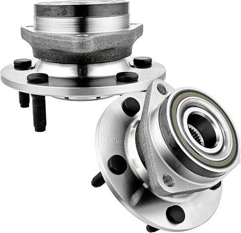 JLEO 515006 (Pair) Front Wheel Hub and Bearing Assemblies Replacement for Dodge Ram 1500 with REAR-WHEEL ABS 1994 1995 1996 1997 1998 1999,Front Wheel Hub without ABS in Kuwait