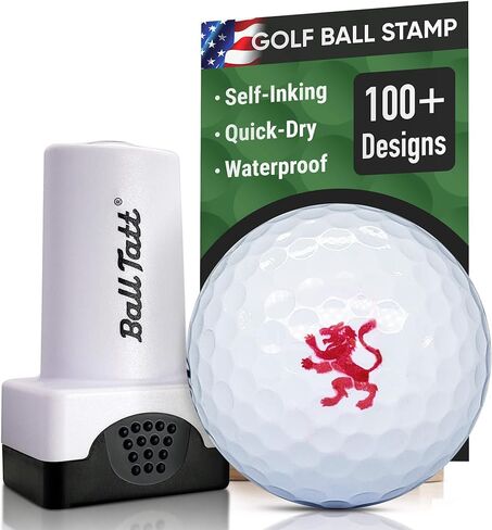 Rampant Lion Golf Ball Stamp, Golf Ball Stamper, Self-Inking Golf Ball Stamp Markers, Reusable Golf Ball Marking Tool to Identify Golf Balls, Golfer Gift Golfing Accessories in Saudi Arabia