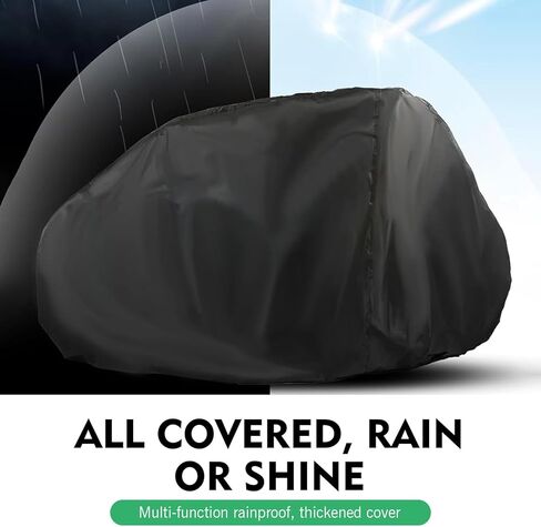 XIZAKEE1 PC Motorcycle Cover, 190T Polyester Motorbike Cover, Waterproof Motorcycle Protector with 2 Lock Holes, Universal for Most 86.61" Motorbikes Vehicle (Black) in Saudi Arabia