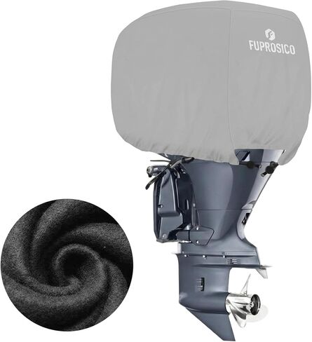 غطاء محرك خارجي مقاوم للماء عالي التحمل 900D أكسفورد مع بطانة من القطن غطاء محرك القارب يناسب محرك خارجي بقوة 225-300 حصان، رمادي in Kuwait