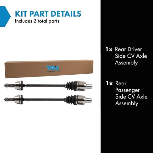 TRQ Rear CV Axle Shaft Assembly Set Driver & Passenger Side Compatible with 2017-2022 Jeep Compass in Kuwait