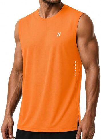 Men's Workout Sleeveless Shirts, Quick Dry Athletic Tank Top, Lightweight Muscle Shirt for Gym Running Casual Sports in Saudi Arabia