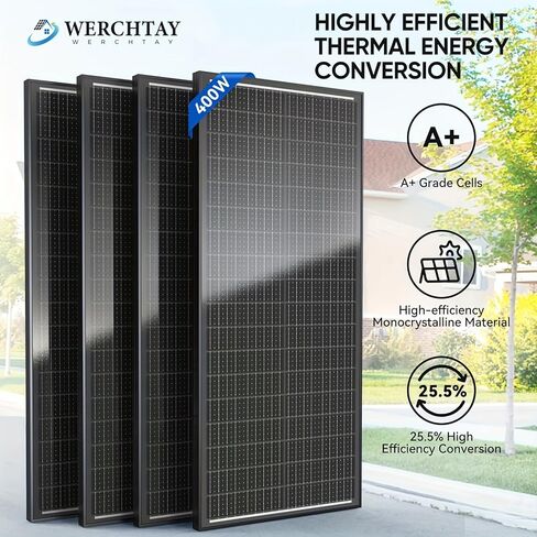 100 Watt Solar Panel 12V/24V High-Efficiency Monocrystalline Solar Panel, 12BB Solar Cells, for Home RV Marine Farm Battery and Other Off-Grid Applications in Kuwait