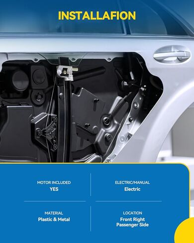 منظم نوافذ الطاقة من جانب السائق الأمامي الأيسر من PHILTOP ومجموعة المحرك المتوافقة مع 1995 1996 1997 1998 1999 2001 2002 2003 2004 Toyota Tacoma استبدال OE#741-799,6980235090,8571035040(2 دبابيس) in Kuwait