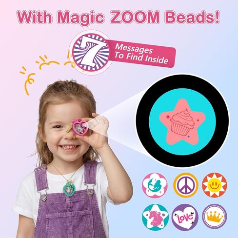 DIY Heart Locket Keychain Making Kit with Magic Zoom Beads, Gifts for Girls Ages 5 6 7 8 9 10, Toys for Girls Bag Charms Craft Set for Backpacks, Purses, Handbags, Valentines Party Favors Classroom in Saudi Arabia