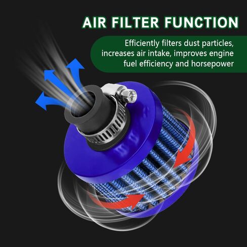 212cc Air Filter Valve Cover Breather Filter, Air Filter Exhaust Pipe Kit Compatible with Predator 196cc 6.5hp Coleman CT200U BT200X CT200U-EX Baja Warrior MB200 GX160 GX200 Mini Bike (Blue) in Saudi Arabia