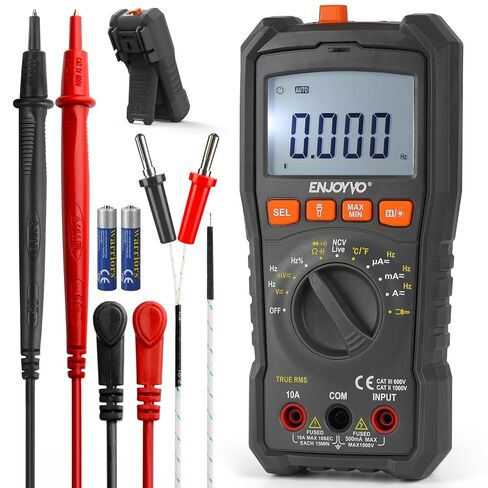 Digital Multimeter 5999 Counts TRMS, Auto-Ranging Voltage Tester with Temperature, Continuity, Capacitance, LED Flashlight, CAT III 600V in Saudi Arabia