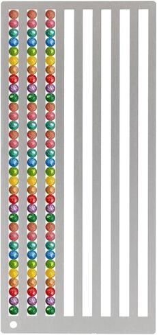 Flatro Stainless Steel Diamond Art Ruler, 1 Row Round Beads Alignment Tool Ruler for Diamonds Painting,Precise Drill Straightening Tool for Dot Drill DIY Crafts (Round Diamond-Medium Size, 1 Row) in Saudi Arabia
