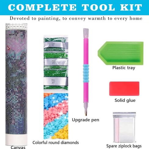 MOMDEDP cat Diamond Art Kits for Adults, 5D Diamond Painting Kit for Beginner, DIY Full Drill Landscape Diamond Art, Home Wall Decor 12x16inch in Kuwait