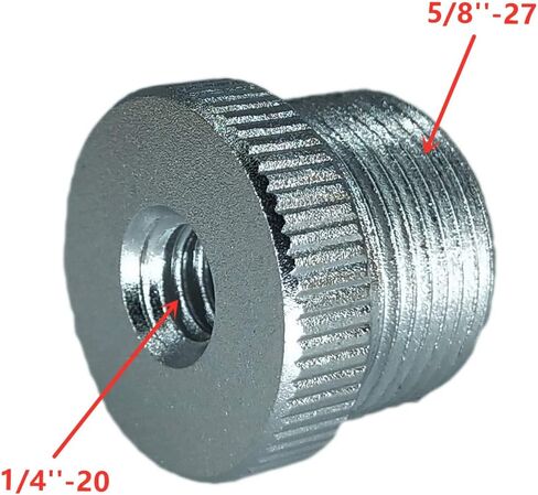 Female 1/4"-20 to 5/8"-27 Male Microphone Adapter for Microphone Stand and Camera Tripod 1 Piece in Saudi Arabia