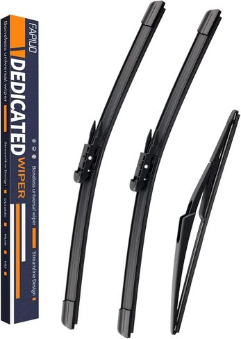 Replacement for Mercedes-Benz ML500/ML350/ML350/ML500 2006-2011 Silent Wipers -FAPIUO Front and Rear Windshield Wipers 28"+21"+12" Full Blade Set (3 Pack) Pinch Tab in Saudi Arabia