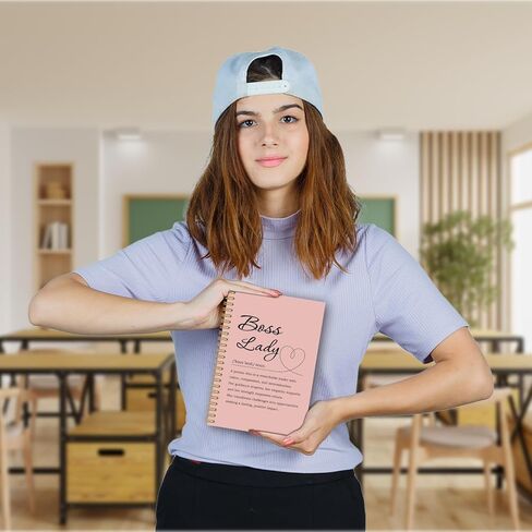 BEHIFL Boss Lady Gifts دفتر ملاحظات حلزوني، هدايا تقدير رئيسه للنساء مجلة أنثى، مجلة ملهمة لقائدة المكتب الوردي، 5.5 × 8.3 بوصة in Kuwait