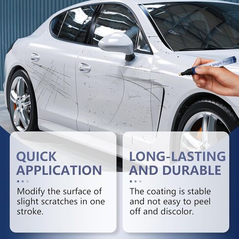 القلم السحري لخدوش السيارة من All Cars، مزيل خدوش السيارة، قلم إزالة خدوش السيارة السحري، طلاء اللمس، إصلاح خدوش طلاء السيارة بسرعة لجميع ألوان السيارة (قطعتان) in Kuwait
