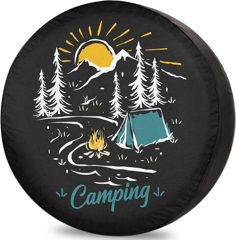 Spare Tire Covers for RV Trailer Stream Camp Weatherproof Dustproof Universal for SUV, Camp, and Travel Vehicles 12" 13" 14" 15" 16" 17 Inch in Saudi Arabia