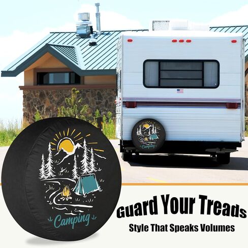 Spare Tire Covers for RV Trailer Stream Camp Weatherproof Dustproof Universal for SUV, Camp, and Travel Vehicles 12" 13" 14" 15" 16" 17 Inch in Saudi Arabia