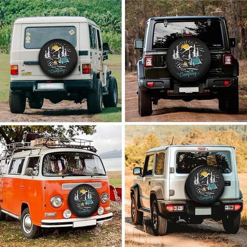 Spare Tire Covers for RV Trailer Stream Camp Weatherproof Dustproof Universal for SUV, Camp, and Travel Vehicles 12" 13" 14" 15" 16" 17 Inch in Saudi Arabia