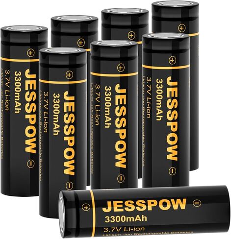 مجموعة بطاريات JESSPOW مكونة من 8 قطع NI-MH JSP18650 لمصباح يدوي ومراوح المصابيح الأمامية وما إلى ذلك من النوع المسطح in Kuwait