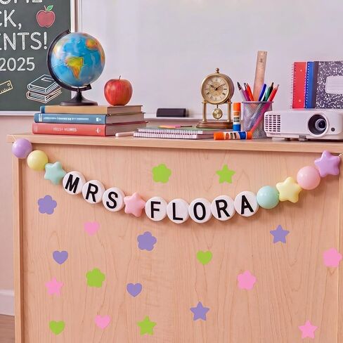 29 Pcs Pastel Classroom Decor Teacher Table Banner Kit DIY Back to School Bulletin Board Decoration Giant Friendship Bracelet Garland for Teacher Workstation Classroom Bulletin Board Wall and Locker in Saudi Arabia