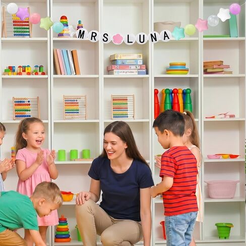 29 Pcs Pastel Classroom Decor Teacher Table Banner Kit DIY Back to School Bulletin Board Decoration Giant Friendship Bracelet Garland for Teacher Workstation Classroom Bulletin Board Wall and Locker in Saudi Arabia