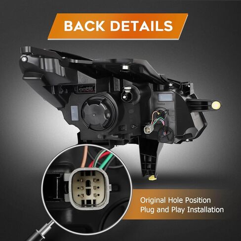 Headlight Assembly Fit 2013-2017 for Enclave Driver Side Headlight Chrome Housing Amber Reflector 84026394 in Kuwait