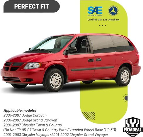 Headlights W/Bulbs for 01-07 Dodge Caravan/01-07 Chrysler Town Country/01-03 Chrysler Voyager/01-02 Grand Voyager (Fit Short Wheel Model Only) in Saudi Arabia
