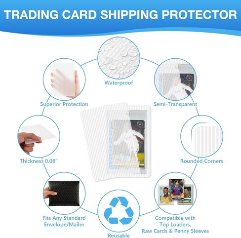 Fayoo 244Pcs Trading Card Shipping Supplies Kit, 60 Waterproof Bubble Mailers with 120 Professional Card Shipping Protectors, Mailing Kit for Sports Cards, Graded Slabs, TCG, Postcards & Sells in Saudi Arabia