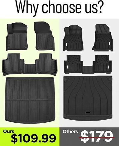 Floor Mats for Porsche Cayenne 2019-2025 2026, All Weather Cargo Liner for Cayenne, Custom Fit TPE Rubber Car Floor Liners with Trunk Mat, 4PCS Set Black Waterproof Interior Protection Car Accessories in Saudi Arabia