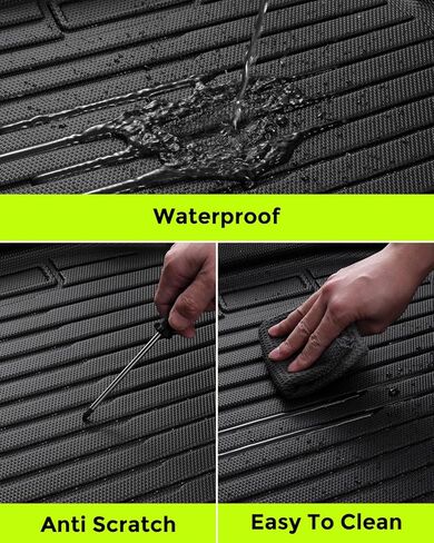 Floor Mats for Porsche Cayenne 2019-2025 2026, All Weather Cargo Liner for Cayenne, Custom Fit TPE Rubber Car Floor Liners with Trunk Mat, 4PCS Set Black Waterproof Interior Protection Car Accessories in Saudi Arabia