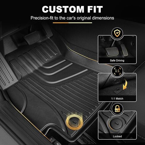 سجادات أرضية K4 لـ 2025 2026 Kia K4 LX LXS EX GT-Line/GT-Line Turbo Floor Lining & Cargo Mat - تناسب مخصص ومضادة للانزلاق في جميع الأحوال الجوية البضائع بطانة صندوق السيارة ملحقات K4 باللون الأسود (سيدان فقط) in Kuwait