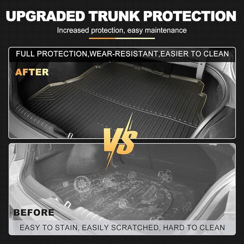 سجادات أرضية K4 لـ 2025 2026 Kia K4 LX LXS EX GT-Line/GT-Line Turbo Floor Lining & Cargo Mat - تناسب مخصص ومضادة للانزلاق في جميع الأحوال الجوية البضائع بطانة صندوق السيارة ملحقات K4 باللون الأسود (سيدان فقط) in Kuwait