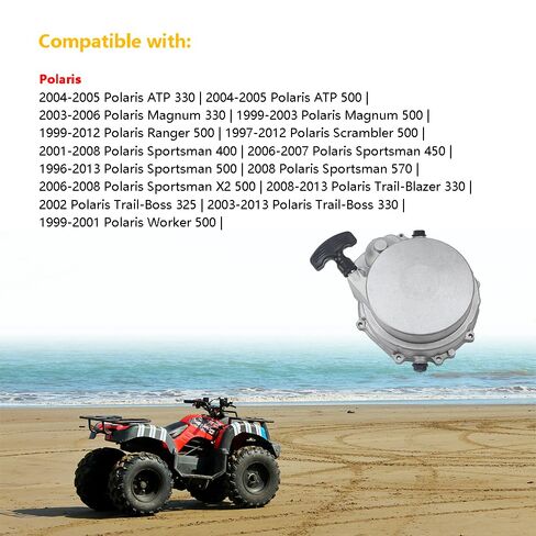 مجموعة علبة بداية سحب الارتداد | مناسب لـ Polaris ATP 330 500 Magnum 330 500 Ranger 500 Scrambler 500 Sportsman 400 450 500 570 X2 500 Trail-Blazer 330 Trail-Boss 325 330 Worker 500 | عمر الفاروق #3090085 in Kuwait