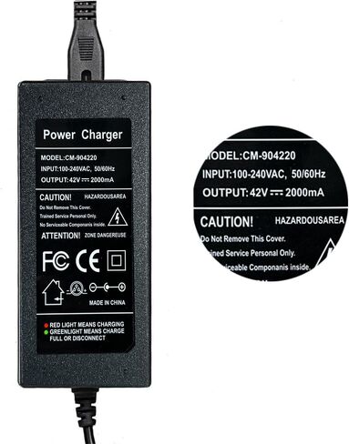 42V 2A Charger for 36V Scooter Lithium Battery, Fast Smart Power Adapter for 36 Volt Lithium Battery, Connector Diameter 5.5mm x 2.5mm in Kuwait