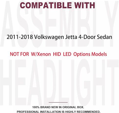 زوج مجموعة المصابيح الأمامية لـ 2011-2015 2016 2017 2018 Volkswagen Jetta(MK6) استبدال المصابيح الأمامية الهالوجين الفضية والإسكان عاكس الضوء الكهرماني للسائق الأيسر وجانب الراكب الأيمن (LH&RH) in Kuwait