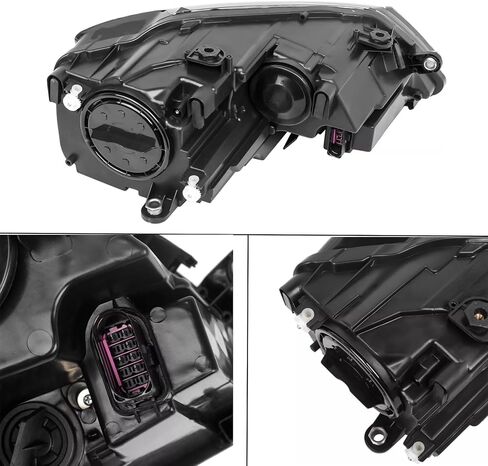 زوج مجموعة المصابيح الأمامية لـ 2011-2015 2016 2017 2018 Volkswagen Jetta(MK6) استبدال المصابيح الأمامية الهالوجين الفضية والإسكان عاكس الضوء الكهرماني للسائق الأيسر وجانب الراكب الأيمن (LH&RH) in Kuwait