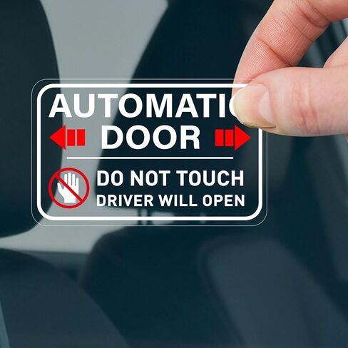 10 قطع من ملصقات تنبيه الباب الأوتوماتيكية لسيارات الأجرة وRideshare - شارات الفينيل مقاس 4 × 2.5 بوصة مع رسالة مفتوحة للسائق، نافذة لاصقة عالية الوضوح in Kuwait