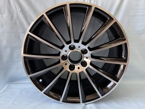 1 قطعة عجلات أمامية مقاس 19 بوصة باللون الأسود متعددة الأضلاع طراز AMG تناسب مرسيدس بنز S500 S55 in Kuwait