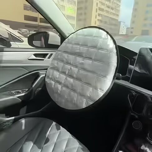 غطاء عجلة قيادة السيارة العالمي، درع حماية من الشمس للصيف، غلاف مقاوم لدرجة الحرارة العالية لسيارة الدفع الرباعي سيدان، ملحق داخلي مضاد للانزلاق in Kuwait