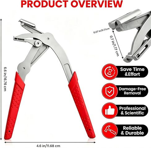 Car Clip Pliers & Trim Removal Tool, Auto Plastic Fastener Removal Tool, Automotive Body Panel Damage-Free Remover for Interior & Exterior Trim, Rivets, Upholstery, Push Pin, Retainer in Saudi Arabia