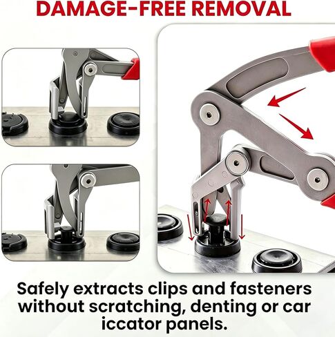Car Clip Pliers & Trim Removal Tool, Auto Plastic Fastener Removal Tool, Automotive Body Panel Damage-Free Remover for Interior & Exterior Trim, Rivets, Upholstery, Push Pin, Retainer in Saudi Arabia