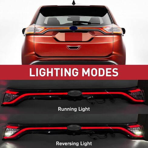 مجموعة مصابيح خلفية خلفية مركزية لباب السيارة متوافقة مع طراز 2015-2018 Ford Edge تيتانيوم/سبورت HT4Z-13A565-J FT4Z-13A565-G in Kuwait