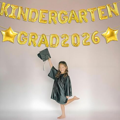 Kindergarten Grad 2026 Balloons - Kindergarten Graduation Balloons Banner for Graduation Decorations 2026 - Class of 2026 Congrats Grad Party Decorations Supplies in Saudi Arabia
