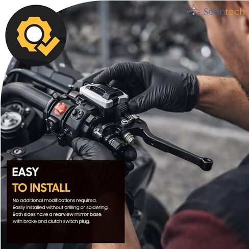 Seentech Universal 7/8" 22 مم أسطوانة فرامل الدراجة النارية الرئيسية ورافعة القابض CNC مجموعة اليسار واليمين للدراجات 50cc-300cc، تناسب Honda Yamaha Kawasaki سوزوكي Dirt Bike ATV in Kuwait
