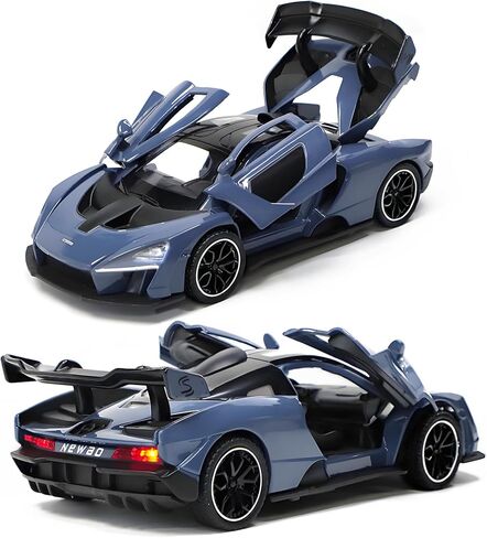 1:32 McLaren Senna Fast & Furious - Inspired Diecast Cars, Toy Cars with Light, Sound and Pull - Back Feature, Birthday Gifts for Boys and Boyfriends (Blue) in Saudi Arabia