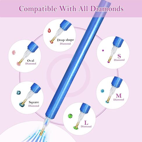 Failenfeivp Electric Diamond Art Pen for Painting, Vacuum Art Painting Pen with Storage Tray,Powerful & Effortless Performance. (Upgrade, Blue) in Saudi Arabia