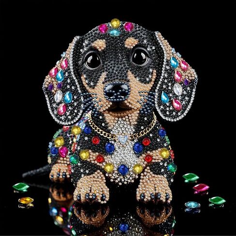 هدايا ZenPhyralis French Bulldog لمحبي الكلاب، طقم طلاء ماسي ذو شكل خاص للبالغين، فن الماس الفرنسي المتلألئ مع أحجار كريمة كريستالية، ديكور مكتب كلب لطيف وتزيين الحائط in Kuwait