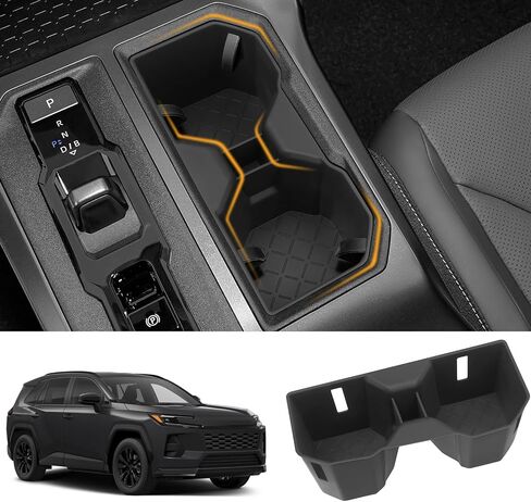 حامل أكواب للمقعد الخلفي مناسب لسيارة Toyota RAV4 2026 2027، حامل أكواب لتخزين RAV4 LE/SE/XLE/XSE/Woodland/ملحقات محدودة من مادة السيليكون حامل أكواب وحدة التحكم المركزية in Kuwait