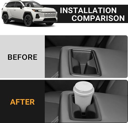 حامل أكواب للمقعد الخلفي مناسب لسيارة Toyota RAV4 2026 2027، حامل أكواب لتخزين RAV4 LE/SE/XLE/XSE/Woodland/ملحقات محدودة من مادة السيليكون حامل أكواب وحدة التحكم المركزية in Kuwait