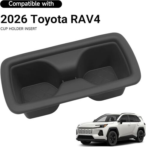 حامل أكواب للمقعد الخلفي مناسب لسيارة Toyota RAV4 2026 2027، حامل أكواب لتخزين RAV4 LE/SE/XLE/XSE/Woodland/ملحقات محدودة من مادة السيليكون حامل أكواب وحدة التحكم المركزية in Kuwait