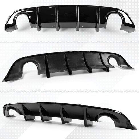 Fit for 2015-2023 Dodge Charger Rear Diffuser, Glossy Black Rear Bumper Lip Splitter Fit for Charger Base & SXT Bumper GT Style(Non-Widebody) in Saudi Arabia